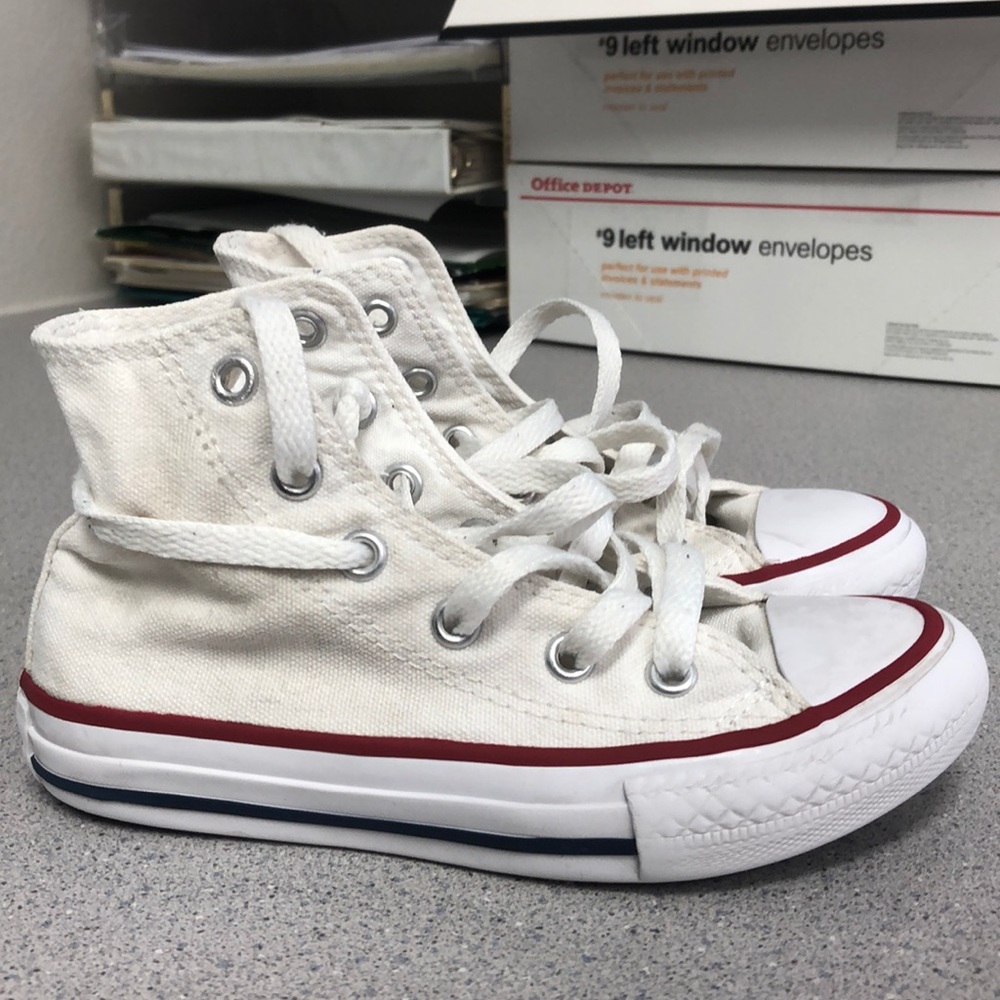 White converse high top 11C toddler